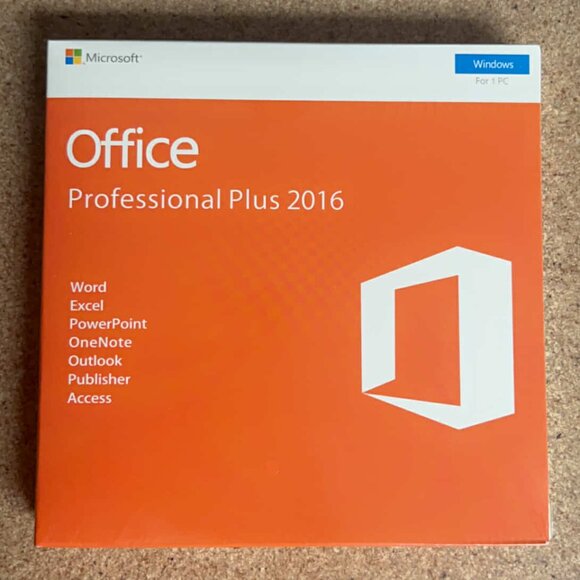 Microsoft Office 2016 Professional Plus DVD - New Sealed Retail Package - Picture 1 of 3